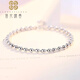 Falling Flowers and Crying Spring Pt950 Platinum Glossy Ball Bracelet Platinum Buddha Beads Bracelet for Men and Women pt950 Thickness 2.6mm Long 17+2cm