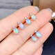 T&U Guaranteed New Natural Opal Stud Earrings Full of Fire 4*6mm 925 Silver Inlaid Special Offer Three Colors Available Remarks