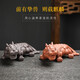 Yuxuan Purple Clay Tea Pet Lucky Pi Xiu Ornament High Quality Handmade Can Raise Tea, Play Tea Ceremony Tea Tray Office Home Ornament Black Mud Lucky Pi Xiu--Medium Size