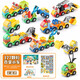
FEELO compatible with Lego large particle assembled building blocks for children's boys birthday gifts toys versatile car 1615-1