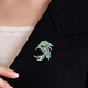 Feihua Chinese style brooch Chinese enamel brooch Phoenix brooch Ancient style brooch Women's graduation suit brooch Women's brooch Light blue gradient phoenix tail brooch