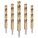 Baolian hexagonal handle titanium-plated twist drill bit stainless steel metal special hole opener straight handle high-speed steel fully ground drill bit 8.0mm