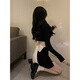 Yi Jingxuan (Yijingxuan) Pure heiße Mädchen Beugen Langarm Kleid Damen Herbst sexy schwarz hohle enge schlanke und butt nachtclub Hauptbild S 85-95jin [Jin gleich 0,5 kg]