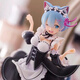 Ventilateur petit ours de zéro à une vie mondiale différente remor figure chat oreille Maid 2D Rem Ornement Modèle de dessin animé Lolita Rem