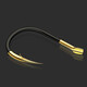 Zhenyou (Grsaed) double blood slot Iseni fish hook No. 6 fish hook bulk tungsten steel large hook with barbed crucian carp fishing hook fishing gear supplies fishing accessories