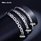 Miss JuJu Platinum Bracelet Men's PT950 Platinum Square Cross Secret Card Chain Thick Boss Bracelet Thickness 7.0mm or more Select length = hand circumference + 3cm