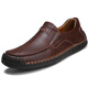 Western Region Camel Men's Genuine Leather Casual Leather Shoes Large Size British Perfect Daddy Shoes Dark Brown [9918 Four Seasons] 41