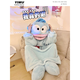 Duoxianju funny clown fish coral velvet pajamas best friend couple cartoon one-piece long nightgown home clothes thickened blue shark single nightgown #4839 M Recommended 75-120Jin [Jin equals 0.5 kg]