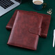 
Bowen Magnetic Fitting Binder Business Notepad PU leather 9-hole 6-hole notebook can be replaced with inner core for office use, with card slot pen insert customized [(9921)A5 Black 6-hole binder]