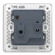 ABB开关插座面板 86型10A错位斜五孔插座 远致系列 白色