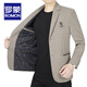 ROMON spring and autumn casual suit men's new business British style single suit for young and middle-aged men's casual suit jacket for men 8020 light brown color 180/XL size