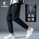 乔丹运动裤男裤春夏季薄款梭织速干裤子男士跑步健身休闲束脚裤长裤 1390R深灰-系列2 3XL