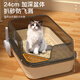HELLOJOY cat litter box fully enclosed large cat toilet anti-splash cat litter box cat litter box cat litter box drawer style gray