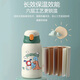 Face Children's Thermos Cup mit Stroh Dual-Purpose-Antibakteriell aus rostfreiem Stahl Baby Wasserbecher Anti-Fall-Wasserflasche Hundwood Pulver