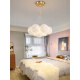 Yingtang Living Room Main Lights Restaurant Nordic Cream Style Moon Bubble Chandelier Children's Room Bedroom Lighting 9734-Black 7-Head Three-Color Lighting-Color Ball 15CM