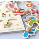 Hongyu Zhijie Rompecabezas de madera animal Cognitive Hand-Catch Tard de juguete para niños e hijos Educación temprana Carta digital Junta de madera 1-10 Números Tablero de captura de manos