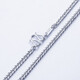 Zhaoliang platinum necklace women's model Pt950 women's platinum necklace Chopin chain simple and versatile platinum chain gift 5.31 grams long 18 inches