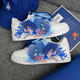 Slayer de demonios conjuntos: Zapatos periféricos para hombres de anime de cuchilla 2024 Spring and Autumn Iinosuke pareja zapatos deportivos Huili Ganyu Shop de mesa baja (azul rosa) Z2694D 36