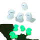 Japón y los Estados Unidos Nuevo estilo luminoso lindo cachorro micro paisajismo planta en maceta paisajismo pequeños adornos de automóviles de automóviles consola de perro luminoso accesorios luminoso bichon dog 4 [un set]