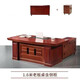 Boss desk President desk solid wood leather executive desk manager desk modern office desk and chair combination single office furniture 1.6 meters + small cabinet + deputy cabinet
