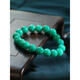 Menbin natural amazonite bracelet for women and men blue green single circle crystal bracelet raw stone loose bead single bead collection grade old material amazonite single circle bracelet 11-11.9mm