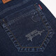 Autumn E-summer men's stretch jeans men's pants middle-aged high waist loose straight jeans casual jeans long trousers thin 5155 dark blue [Spring and autumn thick style] 32 [2 feet 5 waist]