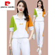 皮尔卡丹（pierre cardin）冰丝休闲时尚套装女2025年夏季新款宽松洋气跑步运动服短袖两2025 681白色【含棉好质量两件套】 2XL