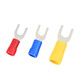 Renjuyi Open SV1.25-3.2 CRIMP-Kabel Ut1-3y Typ U-förmiger Gabel mit Kleber isolierter Drahtohren 18-22 Kupfernase Messing SV12532 Rot (1000 Stücke)