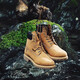 添柏岚（Timberland）防水天伯伦踢不烂头层牛皮大黄靴男女情侣款潮流马丁靴高帮鞋 101 10061W小麦色男靴 40
