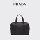 PRADA/Prada Gift Men's Re-Nylon and Saffiano Cow Leather Travel Bag Handbag Black