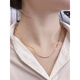 DL 1998 Fat Donglai same style 18k gold plain chain 18K gold snake bone chain necklace women's gold and silver exquisite clavicle chain versatile stacking ZDF snake bone chain 45CM