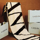Lanvin (LANVIN) classic black and white cashmere LOGO scarf cashmere thickened and warm black/white