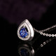Tingliang 0.5 carat royal blue sapphire necklace 18K gold inlaid diamond color treasure pendant ready-made single pendant