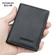 Oufan Kati ultra-thin small card holder men's genuine card holder bank card holder female card holder card holder business card holder business document bag black