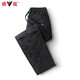 Yalu Down Pants Women's Outerwear 2025 Winter New Warm Straight Slim High Waist Workwear Thickened Elastic Waist Pants Black L Recommended 115-130Jin Jin equals 0.5 kg