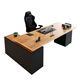 Mugongmuyu LOFT Nordic executive desk solid wood boss desk president desk industrial style office manager computer office desk 180*80*75cm with side cabinet