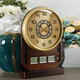 Zhizhen 2025 New Chinese Style Perpetual Calendar Table Clock Desktop Clock Household Clock Desktop Clock Ornament Bedside Clock 278 Metal Dial-Brand Movement
