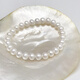Drops of water form freshwater pearl bracelets, retractable elastic rope pearl bracelets, easy to wear and practical gifts, 7.3-8.3mm white pearls (Industry Specifications8-9mm)