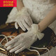 Bowgeyeon Bride style coréen blanc en dentelle fleur de fleur de garantie perle de perle élégante robe de mariée de style de style hepburn
