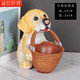 Ornaments for putting keys, storage box for putting keys, ornaments for putting keys, light luxury dog ​​storage ornaments, creative artist, cute pet-Labrador
