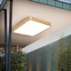 All Cobre Techo al aire libre Villa Villa Entrance Puerta Puerta delantera Balcón Aisle impermeable Lámpara de terraza cuadrada a prueba de insectos a prueba de insectos X3893/tamaño mediano 40 cm/tres colores ajustables ajustables