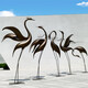 Kangxinya crane sculpture egret swan red-crowned crane imitation copper color pool landscaping sales courtyard garden landscape decoration ornaments cyan E type imitation copper color Dingjin