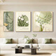 
Aohan modern simple living room decoration paintings, fresh green plants, auspicious and warm home creative triptych paintings, sofa background wall hanging paintings, JD15689 30*60/40*60/60*60cm texture oil canvas ps gold frame [matte]