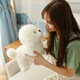 Yilefang Plüsch Spielzeughund Bichon Hund Rag Puppe süße Hund Puppe Mädchen Ornament Dekoration Ragdoll Hund aus weißer Länge 35 cm, Höhe 28 cm