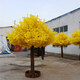 Hua e flow large simulated ginkgo tree simulated tree wedding restaurant hotel interior decoration golden wishing tree props tree fake tree (extended shape) 2 meters high and extended by 1.5 meters