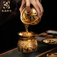 Langting Yafang pure gold Jianzhan Kung Fu tea set for home use complete set of gilt bowls and teacups high-end ceramics high-end business gifts high-end gilt tea sets