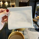 Portable storage bag lipstick red packet data cable storage bag cosmetic bag portable automatic sealing shrapnel bag wallet waterproof PU shrapnel storage-large white