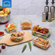 Serrure verrouillage (verrouillage / verrouillage) Grass à quatre côtés en verre résistant à la chaleur Boîte de maintien frais de maintien de la boîte à lunch High Borosilicate Refrigérateur Micro-ondes fourre