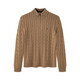 Sept loups [laine pure] Cardigan Hiver Men's Winter épais collier moyen-élevé Collier à carton ouvert et à l'épreuve à l'épreuve à l'épaisseur