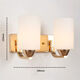 Yaotian simple modern fashion creative bedside glass wall lamp with switch living room lamp bedroom lamp aisle lamp indoor wall lamp gold double head without switch without light bulb